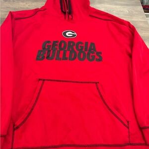 NCAA Men’s Georgia Bulldogs Red Hoodie Size Large Russell Brand